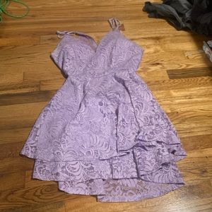 Purple lace dress